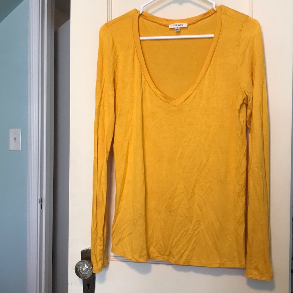 Long sleeve yellow top